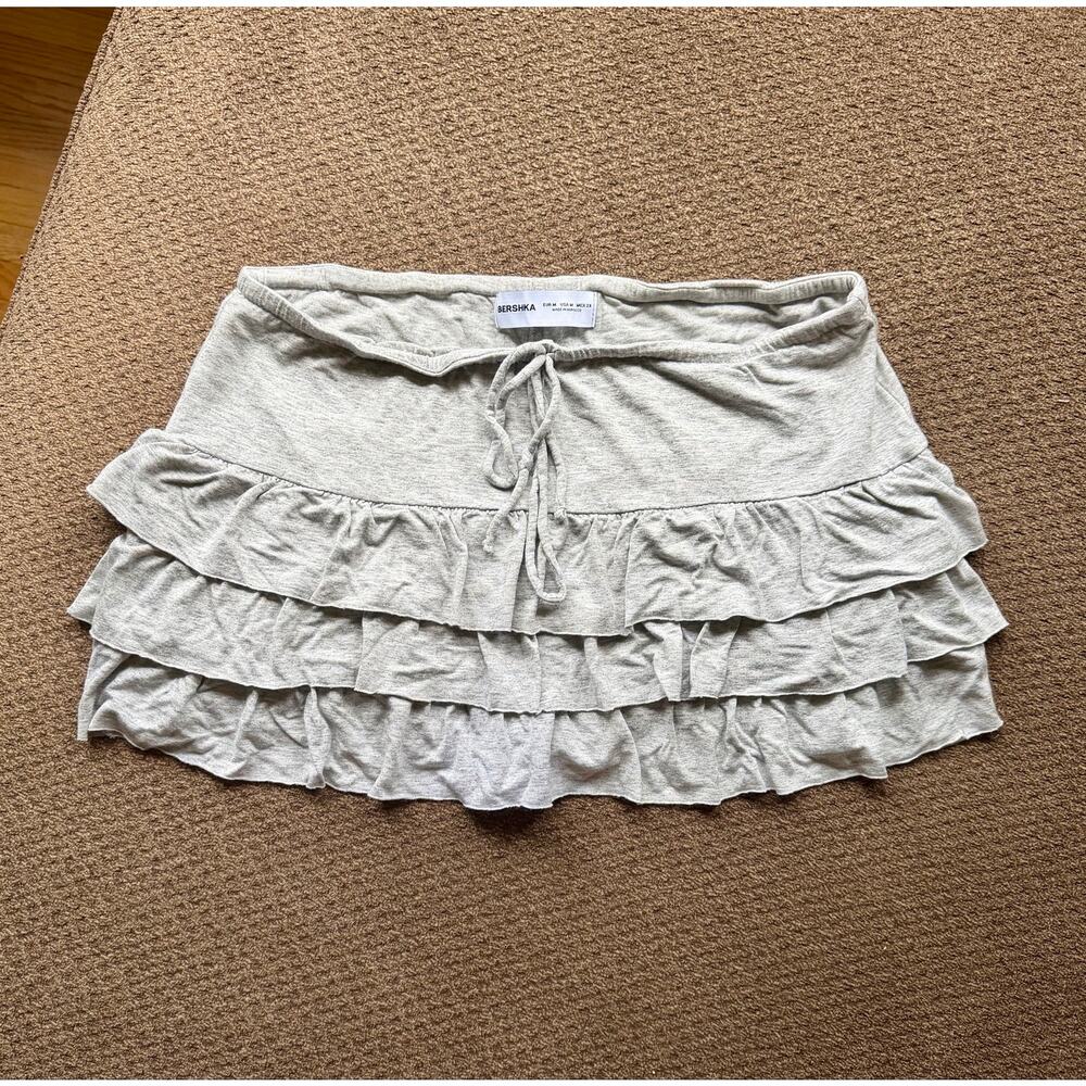 Bershka Fairycore Medium Y2K Ruffle Skort
